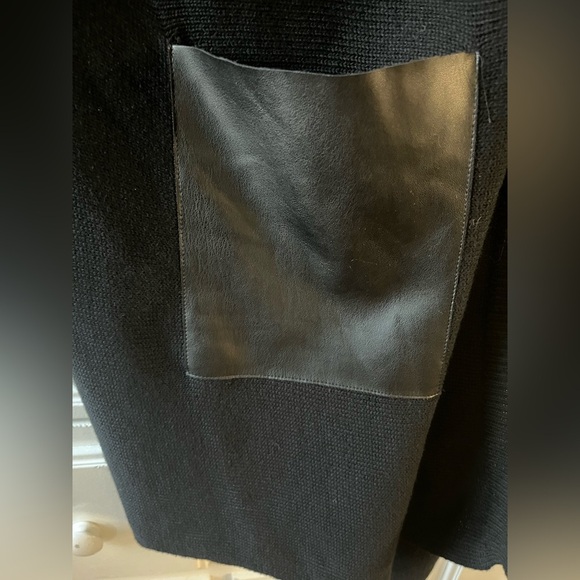 REVOLVE Blank NYC Black
Cotton Sweater Faux Leather Combo Wrap cardigan - Picture 9 of 13